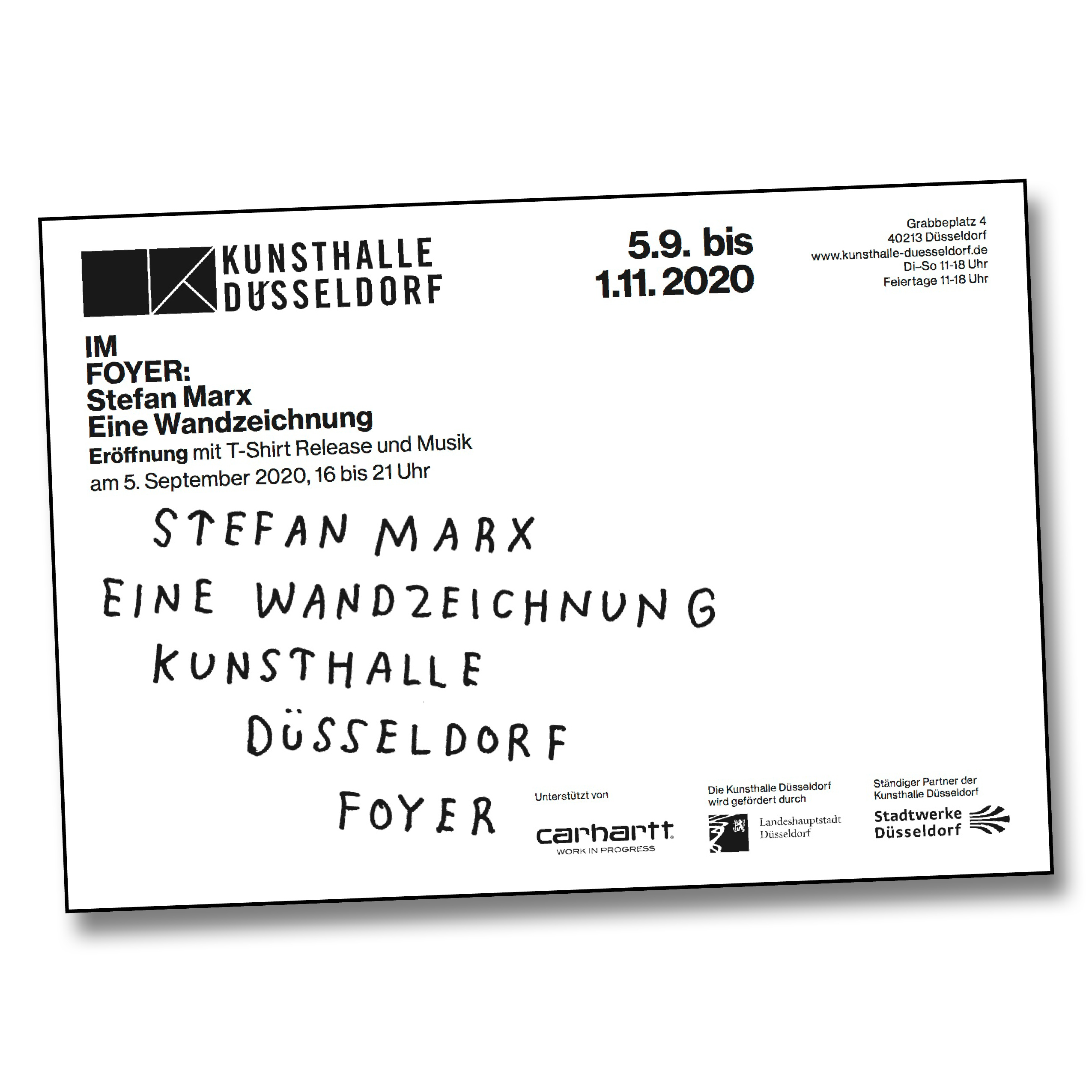 Eine Wandzeichnung - Kunsthalle Düsseldorf 2021