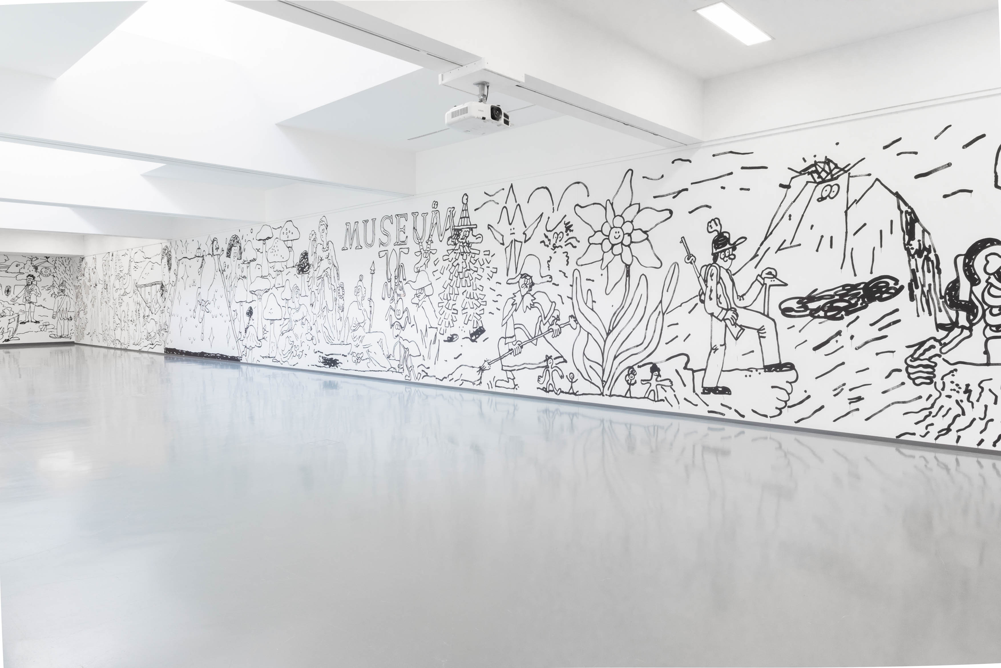 Max, Maria, Andi & Co. - a Walldrawing, 360° Tirol Panorama  Ferdinandeum Innsbruck, Curated by Dr. Florian Waldvogel