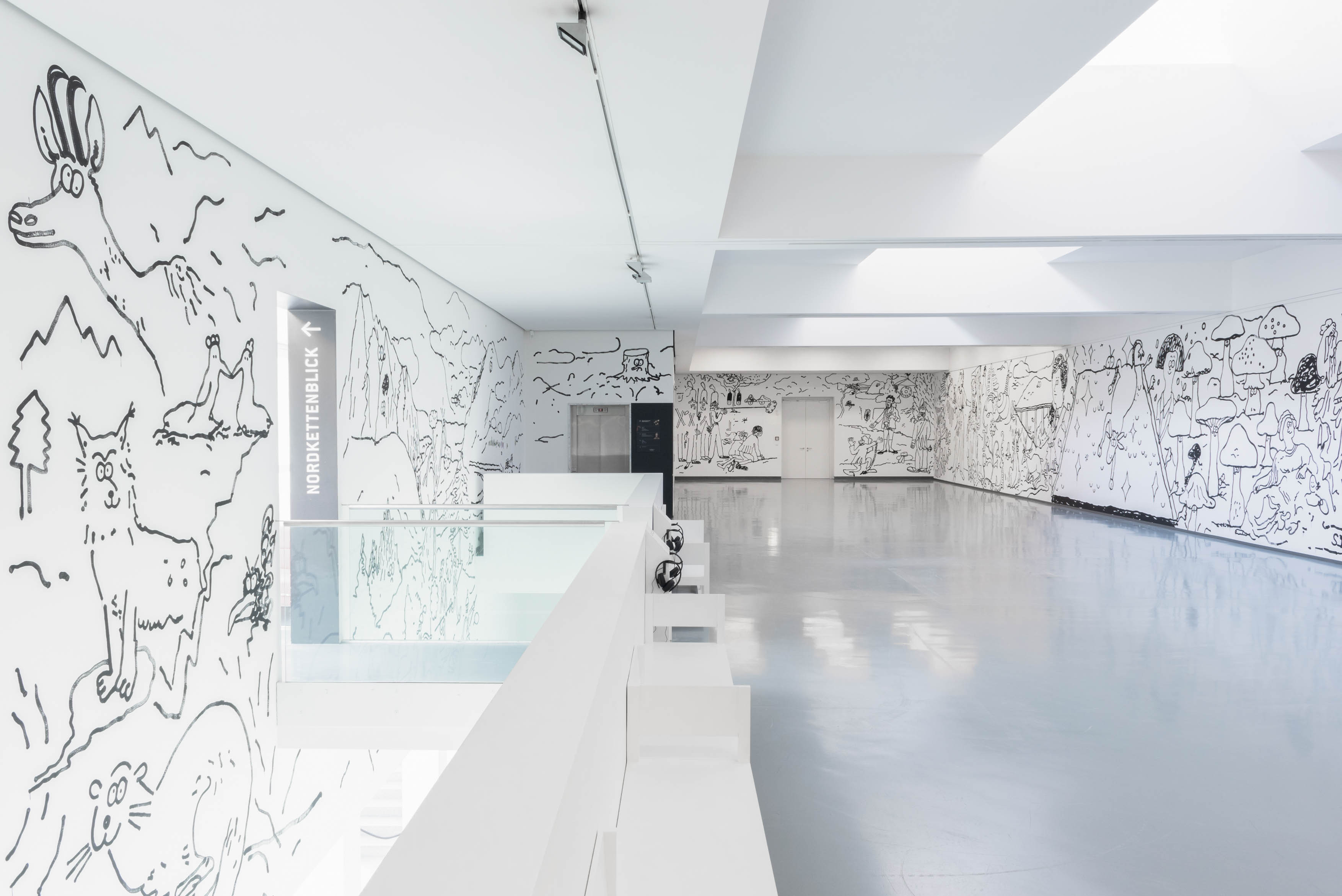 Max, Maria, Andi & Co. - a Walldrawing, 360° Tirol Panorama  Ferdinandeum Innsbruck, Curated by Dr. Florian Waldvogel