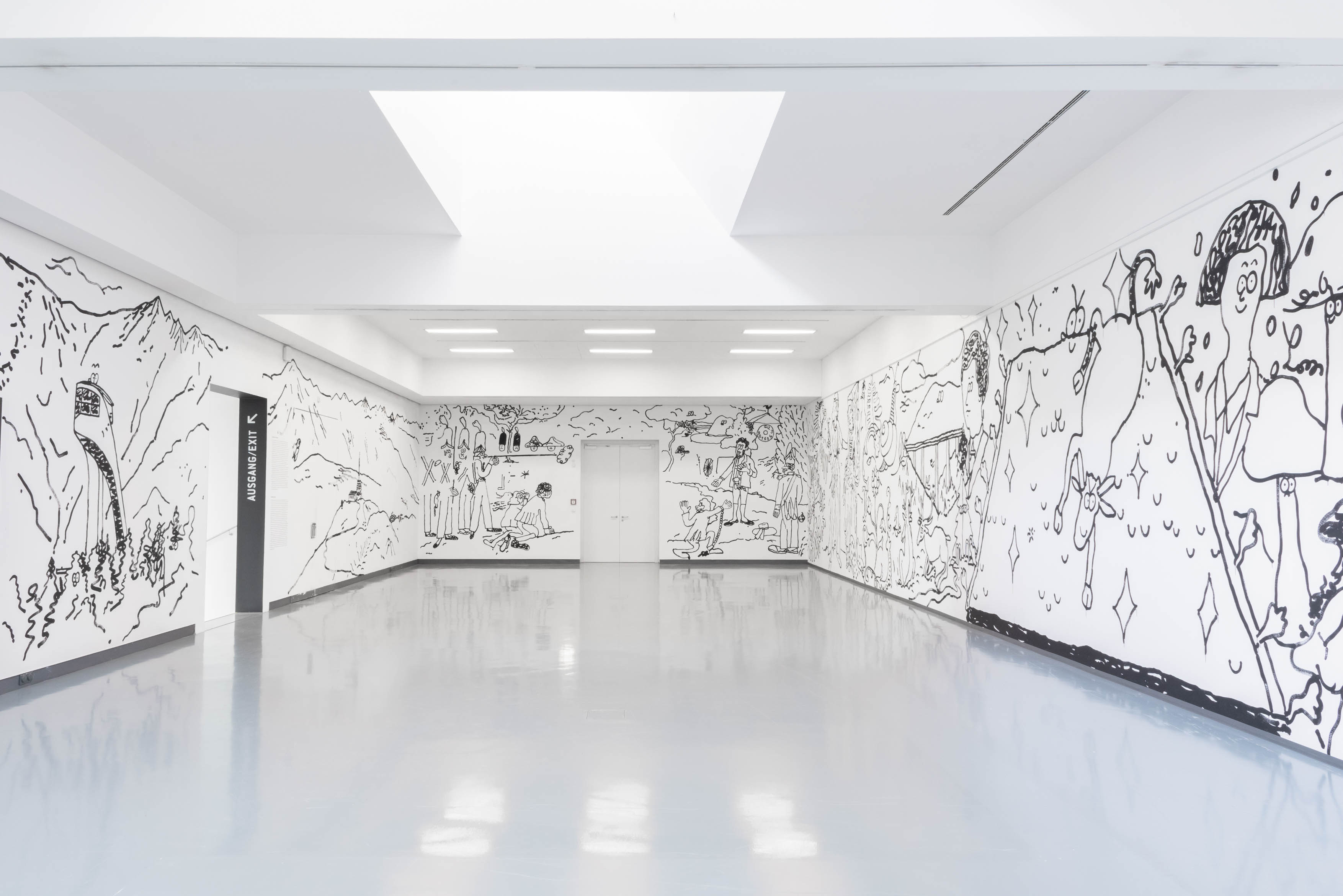 Max, Maria, Andi & Co. - a Walldrawing, 360° Tirol Panorama  Ferdinandeum Innsbruck, Curated by Dr. Florian Waldvogel